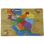 پازل نقشه ایران ۳۲ تکه مدل CH12 چوبی آموزشی
