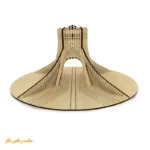 پازل سه‌بعدی برج آزادی چوبی – بسته‌بندی بازی فکری آموزشی برای کودکان و خانواده